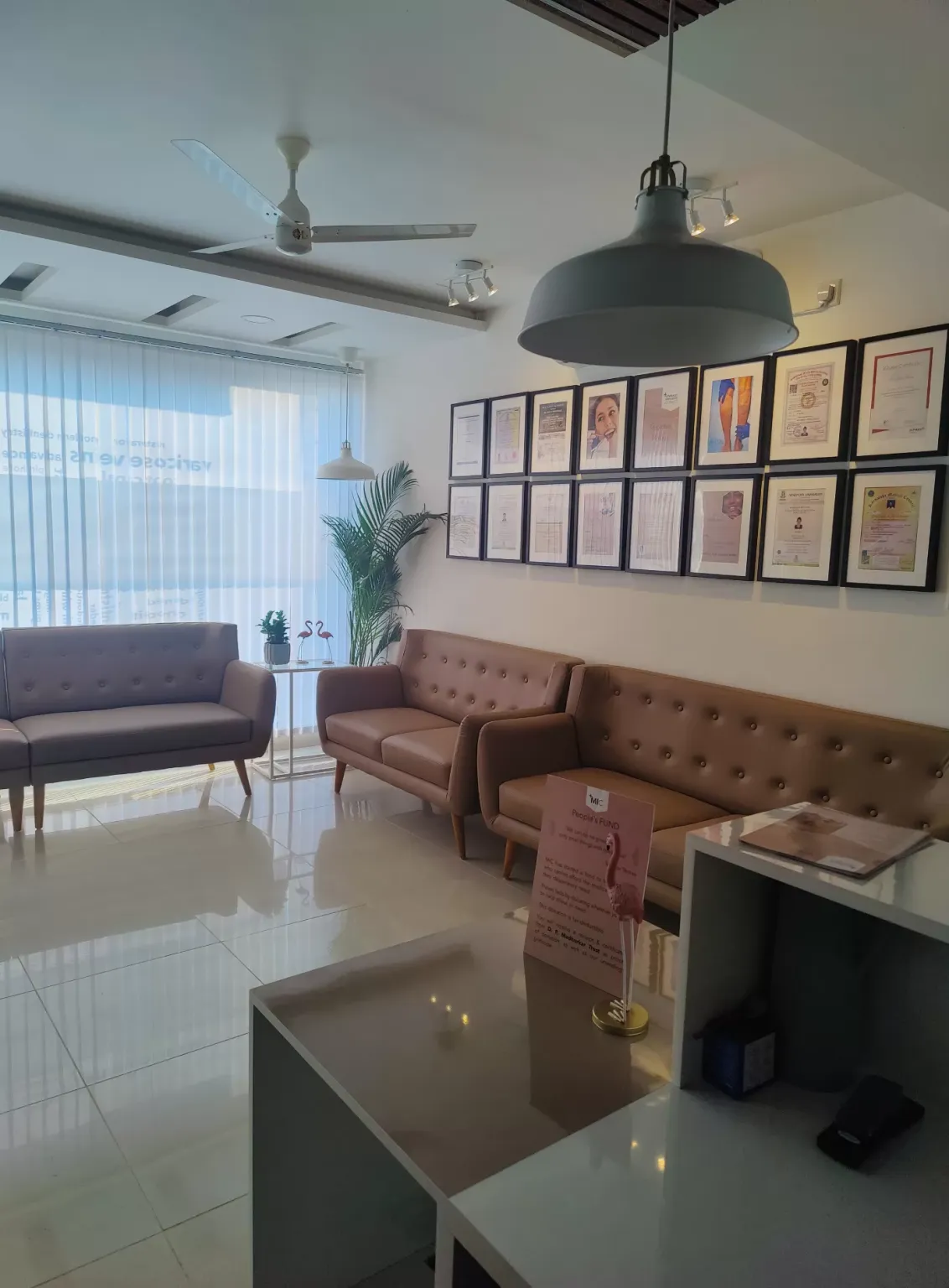 Pinhole Clinic reception and patient waiting area
